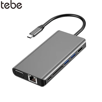 tebe Type-C HUB 8-in-1Docking Station With 3.5MM Audio Converter USB C To HDMI+VGA Dual Display SD Card Slot PD Fast Charging
tebe Type-C HUB 8-in-1Docking Station With 3.5MM Audio Converter USB C To HDMI+VGA Dual Display SD Card Slot PD Fast Charging