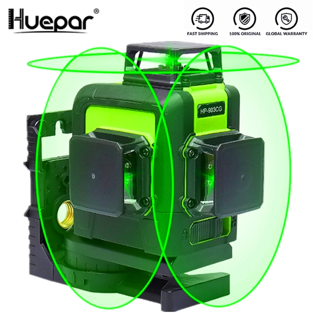 Hueapr 3D Laser Level 12 Lines 360 Degrees Self Leveling Instrument green Laser Li-battery Beam free shipping
Hueapr 3D Laser Level 12 Lines 360 Degrees Self Leveling Instrument green Laser Li-battery Beam free shipping