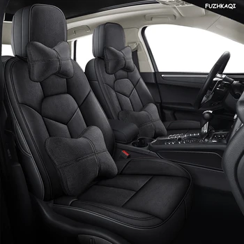 

FUZHKAQI Custom Leather car seat cover For Renault Kadjar Koleos Megane II Laguna Latitude Fluence Scenic Captur Talisman covers