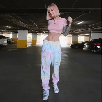 High Street Pants for Women Chrysanthemum Print Sports Casual Pants Long Colorful Hip Hop Girl Pants
High Street Pants for Women Chrysanthemum Print Sports Casual Pants Long Colorful Hip Hop Girl Pants