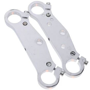 Perfeclan 2x Front Upper Triple Tree Steering Stem Fork Clamp 25mm 49cc