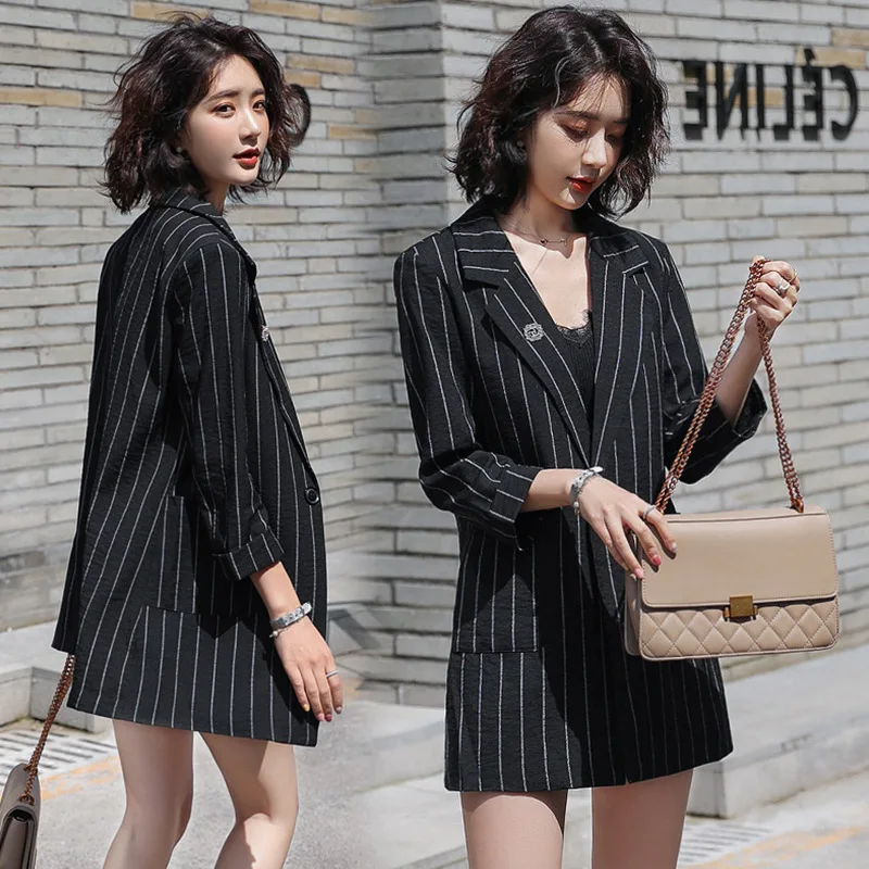 Stripes Small Suit 2019 Spring New Style Women's Network Red Versatile Slim Fit CHIC Korean-style Fashion Suit Coat Fashion
Stripes Small Suit 2019 Spring New Style Women's Network Red Versatile Slim Fit CHIC Korean-style Fashion Suit Coat Fashion
