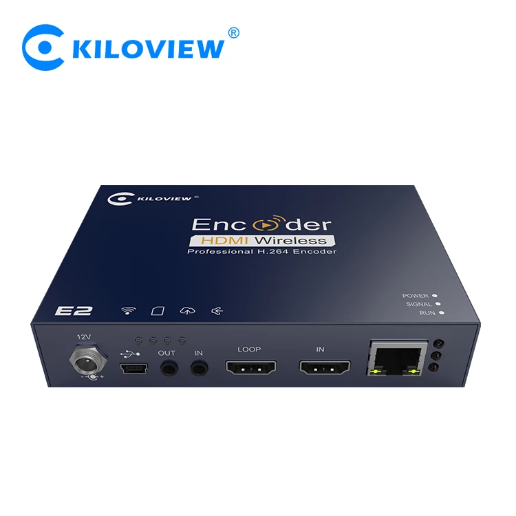 Kiloview Wired HDMI to IP Stream, H.264 to Srt Rtmp Rtsp Video Audio Encoder to Facebook Twitter Youtube
Kiloview Wired HDMI to IP Stream, H.264 to Srt Rtmp Rtsp Video Audio Encoder to Facebook Twitter Youtube