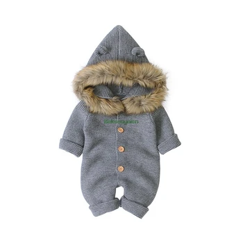 Infant Baby Rompers Winter Clothes Newborn Baby Boy Girl Knitted Sweater Jumpsuit Warm Fur Hooded Kid Toddler Outerwear
Infant Baby Rompers Winter Clothes Newborn Baby Boy Girl Knitted Sweater Jumpsuit Warm Fur Hooded Kid Toddler Outerwear