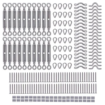 20PCS 316 Stainless Steel Duty Heavy Cables Railing Kits for Wood Posts DIY Balustrade Kit with Jaw Swage Fork Turnbuckles
20PCS 316 Stainless Steel Duty Heavy Cables Railing Kits for Wood Posts DIY Balustrade Kit with Jaw Swage Fork Turnbuckles
