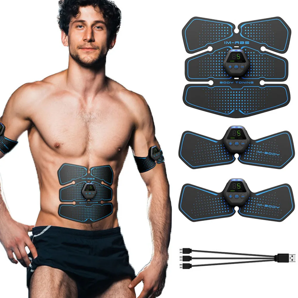 

Abdominal Muscle Stimulator Trainer EMS Abs Fitness Equipment Training Gear Muscles Electrostimulator Toner Exercise At Home Gym