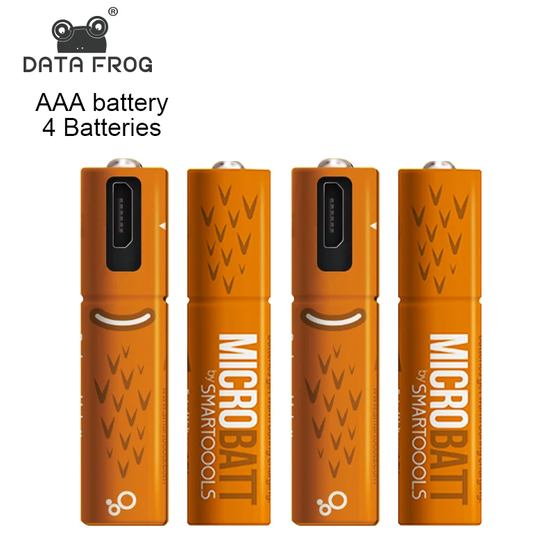 Data Frog 4Pcs 1.2V 450mAh AAA Rechargeable Batteries Ni-MH Fast Charging battery With Micro-USB Charging Cable
Data Frog 4Pcs 1.2V 450mAh AAA Rechargeable Batteries Ni-MH Fast Charging battery With Micro-USB Charging Cable