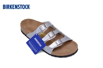 

BIRKENSTOCK Florida Arizona Hot sell summer Men Women flats sandals Cork slippers unisex casual shoes Beach slippers size 34-46