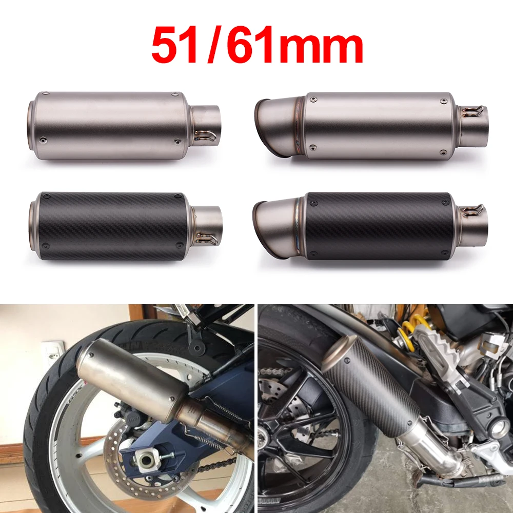 For Ducati SS900 SS1000 M1000S S4/S4R Honda Universal 51mm 61mm modified motorcycle exhaust pipe with DB Killer
For Ducati SS900 SS1000 M1000S S4/S4R Honda Universal 51mm 61mm modified motorcycle exhaust pipe with DB Killer