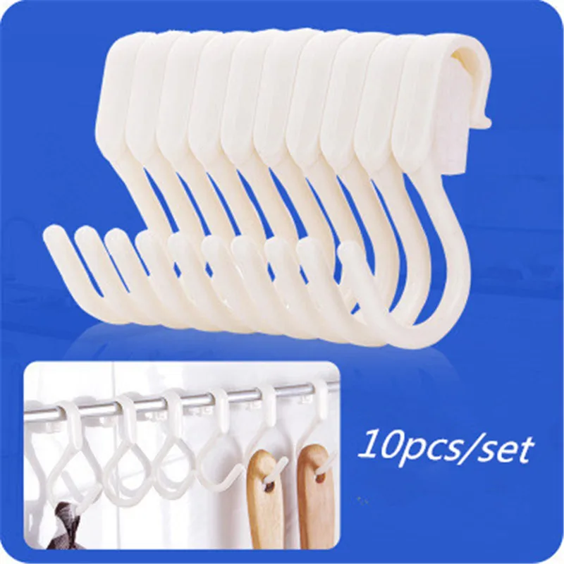 10 pcs/set 3*6cm Multi-purpose S-shape Hooks Kitchen Bathroom Home Storage Load bearing about 0.1kg plastic Practical Accessorie
10 pcs/set 3*6cm Multi-purpose S-shape Hooks Kitchen Bathroom Home Storage Load bearing about 0.1kg plastic Practical Accessorie