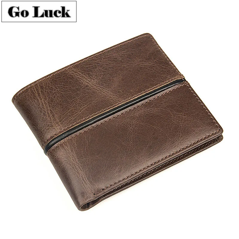 GO-LUCK Brand Genuine Leather Pocket Wallet Men Credit ID Cardholder Card Case Wallets Men's Short Purse Cartera 
GO-LUCK Brand Genuine Leather Pocket Wallet Men Credit ID Cardholder Card Case Wallets Men's Short Purse Cartera