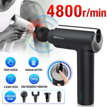 4800 r/min Therapy Massage Gun 5Gears Muscle Massager Pain Sport Massage Machine Relax Body Slimming Relief 6 Heads Touch Screen
4800 r/min Therapy Massage Gun 5Gears Muscle Massager Pain Sport Massage Machine Relax Body Slimming Relief 6 Heads Touch Screen
