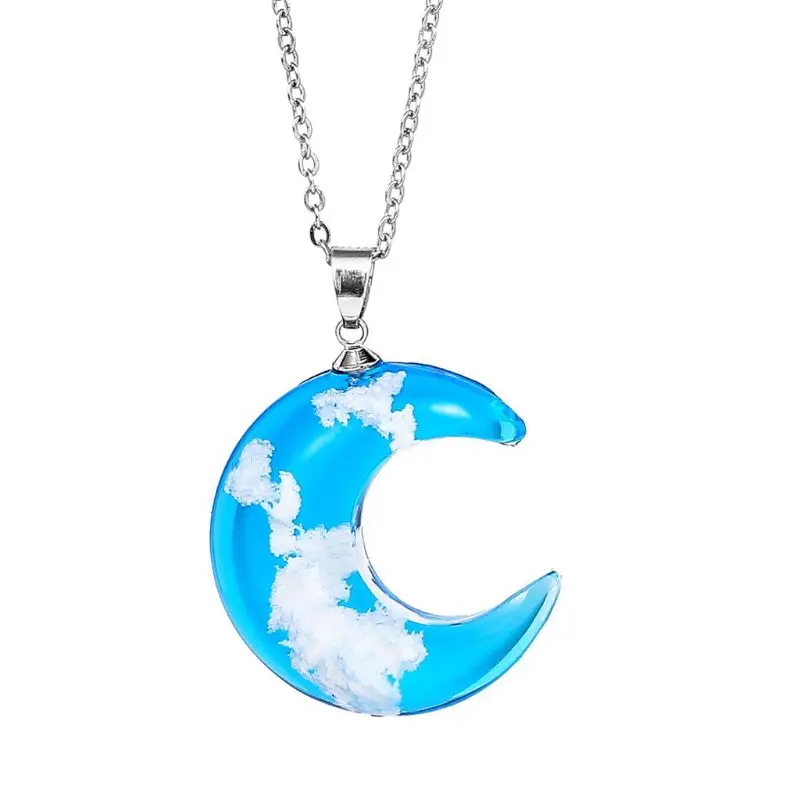 Chic White Clouds Blue Sky Resin Glass Moon Pendant Necklace For Women Fashion Jewelry
Chic White Clouds Blue Sky Resin Glass Moon Pendant Necklace For Women Fashion Jewelry