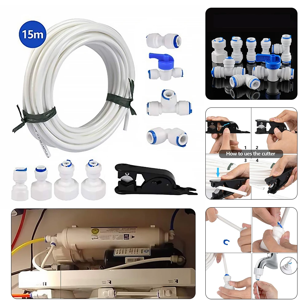 1/4 Quick Connect Pipe Fittings Reverse Connectors Kit For Water Filter System 15m Water Supply Hose Connector Pipe Fittings
1/4 Quick Connect Pipe Fittings Reverse Connectors Kit For Water Filter System 15m Water Supply Hose Connector Pipe Fittings