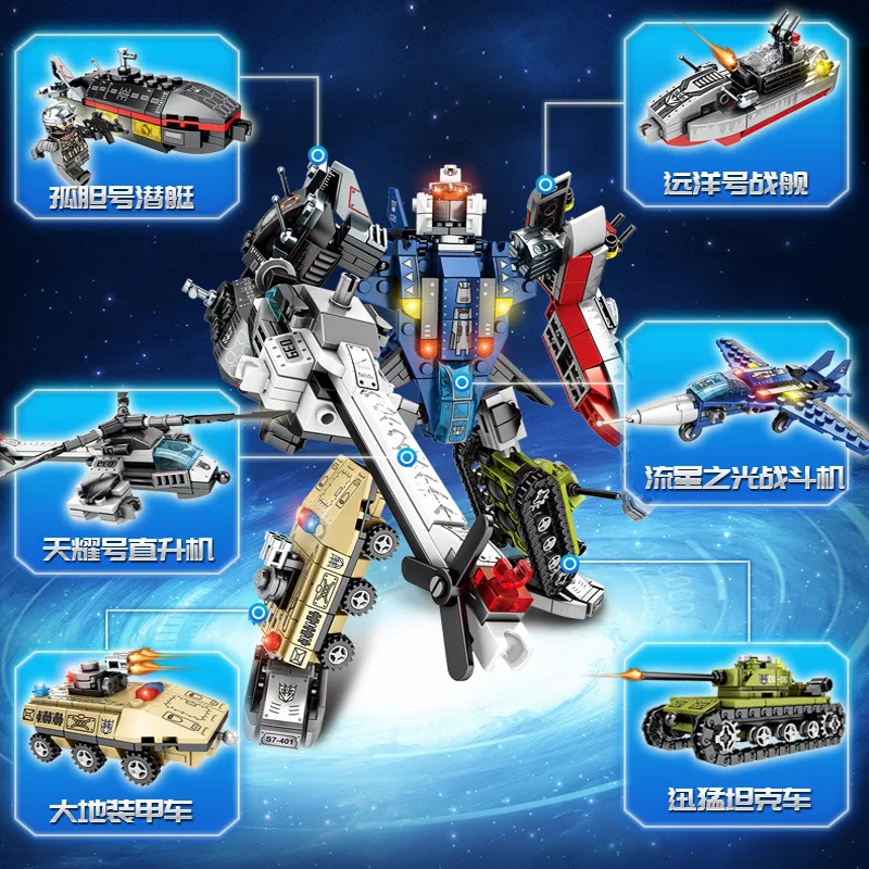 Baby Semp 103099 Iron And Steel Mech Building Blocks Military 6-in-1 Plot Becomes Defenders DIY Assembled Educational CHILDREN'S
Baby Semp 103099 Iron And Steel Mech Building Blocks Military 6-in-1 Plot Becomes Defenders DIY Assembled Educational CHILDREN'S