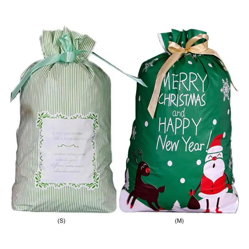 drawstring gift bag candy presents packing bags christmas tree