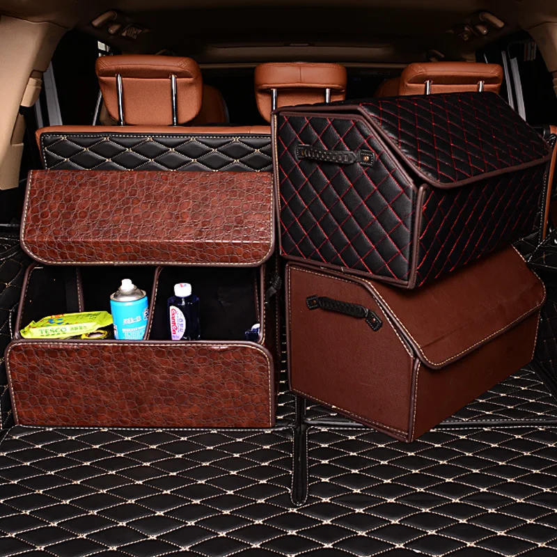 Car Trunk Storage Bag Organizer Box Durable Foldable PU Leather Cargo Storage Stowing Tidying Auto Styling Accessories
Car Trunk Storage Bag Organizer Box Durable Foldable PU Leather Cargo Storage Stowing Tidying Auto Styling Accessories
