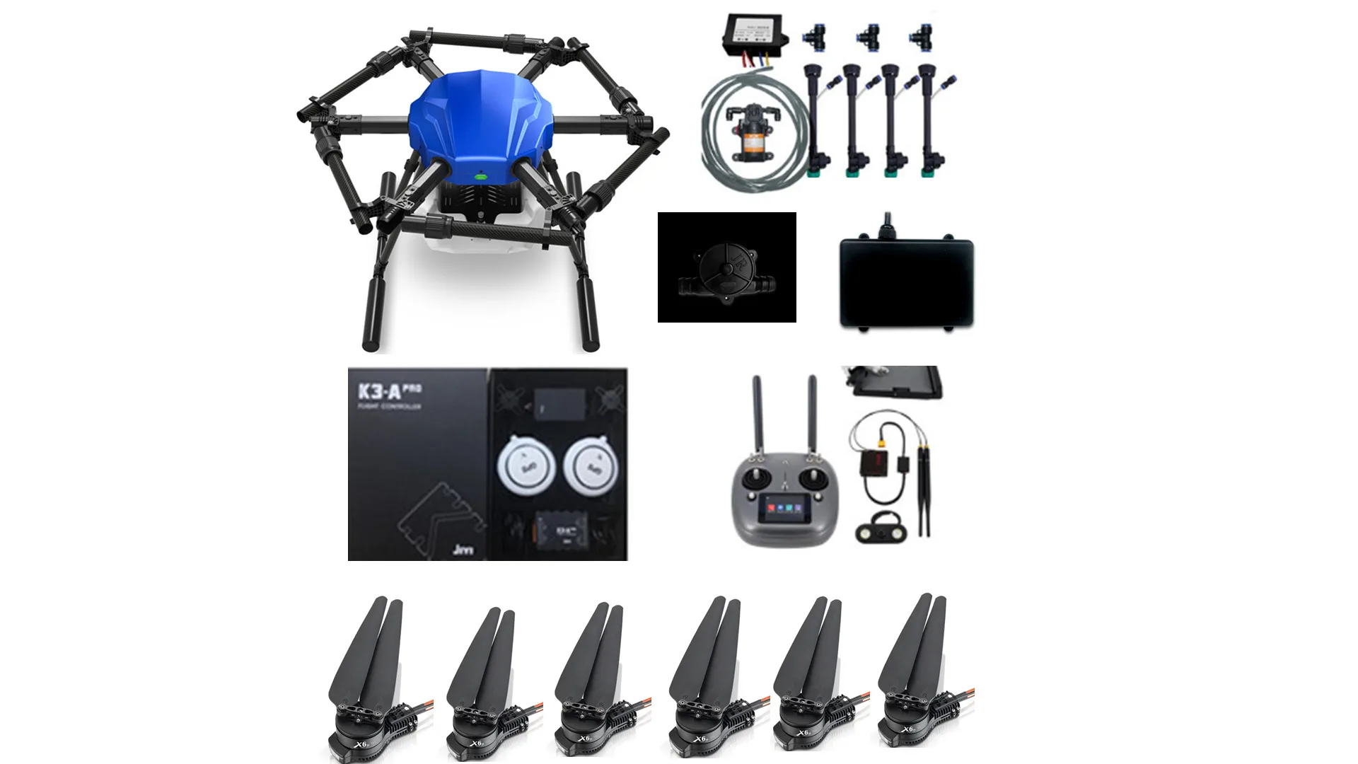 E610-S 10L six-axis agricultural spray drone frame kit JIYI K3-A professional version K ++ obstacle avoidance version SIYI VD32
E610-S 10L six-axis agricultural spray drone frame kit JIYI K3-A professional version K ++ obstacle avoidance version SIYI VD32