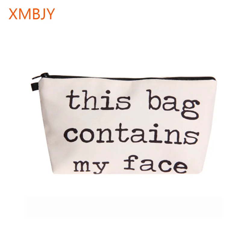 Personality Simple Letter Cosmetic Bag Handbag Waterproof Printing Makeup Pouch Toilet Bag Custom Style for Travel
Personality Simple Letter Cosmetic Bag Handbag Waterproof Printing Makeup Pouch Toilet Bag Custom Style for Travel