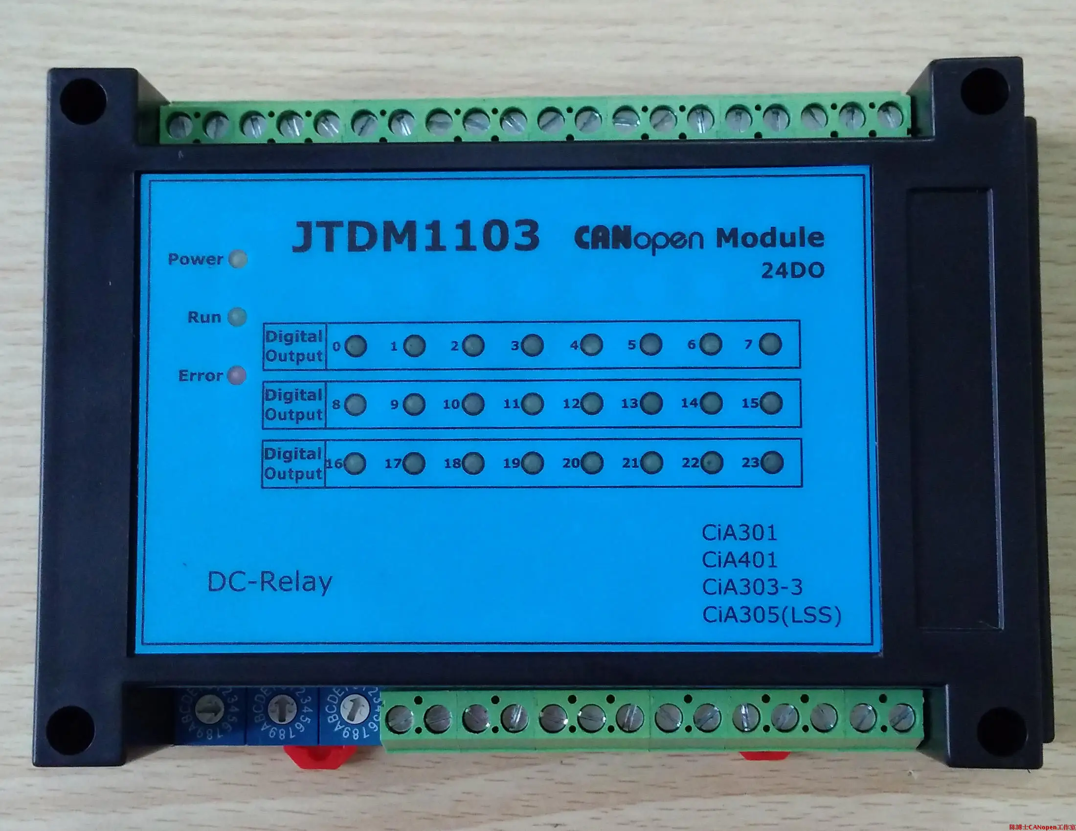 

CANopen IO module JTDM1103, 24DO, comply with DS301, DS401, support LSS