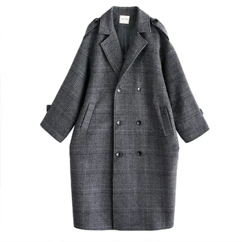 Winter Women Blends Coat Long Warm Plaid Cashmere Coat Outwear Oversized Oversized Knee Length Coat Long Solid V-Neck
Winter Women Blends Coat Long Warm Plaid Cashmere Coat Outwear Oversized Oversized Knee Length Coat Long Solid V-Neck