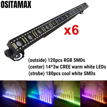 6PCS LED Wall Washer Stage Bar Disco Lights Warm Cold White RGB 14x3w 180 SMD Chase Effect DMX Magic Linear Bar LED Wash Light
6PCS LED Wall Washer Stage Bar Disco Lights Warm Cold White RGB 14x3w 180 SMD Chase Effect DMX Magic Linear Bar LED Wash Light