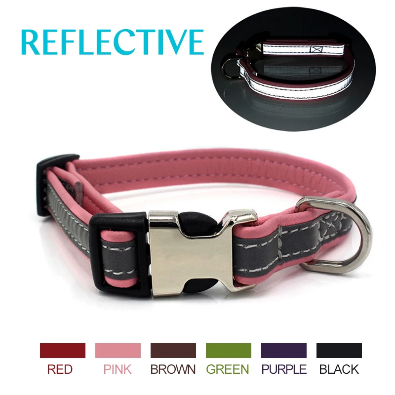 Higt Reflective Dog Collar Durable Micro Fiber Leather Adjustable Pet Cat Collars For Dogs Buckle Personalized Pets Supplies SML
Higt Reflective Dog Collar Durable Micro Fiber Leather Adjustable Pet Cat Collars For Dogs Buckle Personalized Pets Supplies SML