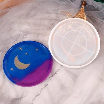Large Round Resin Coaster Molds DIY Silicone Tray Fruit Tea Cup Mat Geode Agate Platter Dish Epoxy Resin Mold Craft Tool
Large Round Resin Coaster Molds DIY Silicone Tray Fruit Tea Cup Mat Geode Agate Platter Dish Epoxy Resin Mold Craft Tool
