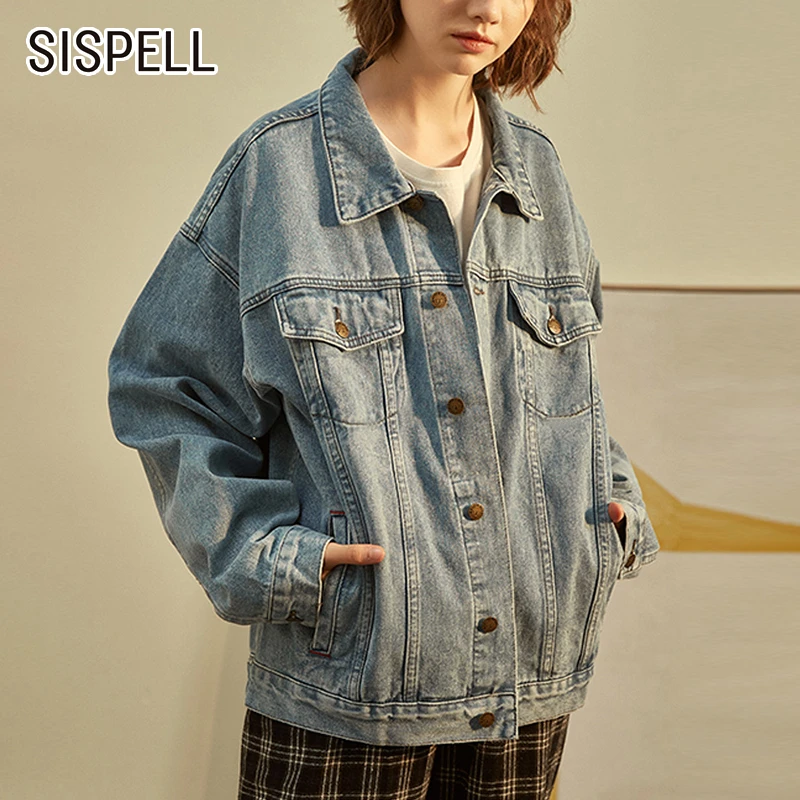 SISPELL Causal Denim Jacket For Female Lapel Collar Long Sleeve Oversized Women's Coats Autumn Streetwear Fashion New 2020
SISPELL Causal Denim Jacket For Female Lapel Collar Long Sleeve Oversized Women's Coats Autumn Streetwear Fashion New 2020