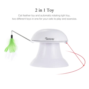 Interactive Feather Toy Cat Toy Automatic Rotating Light Safe Pet Entertainment Exercise with 360° Rotation for Cats and Dogs
Interactive Feather Toy Cat Toy Automatic Rotating Light Safe Pet Entertainment Exercise with 360° Rotation for Cats and Dogs