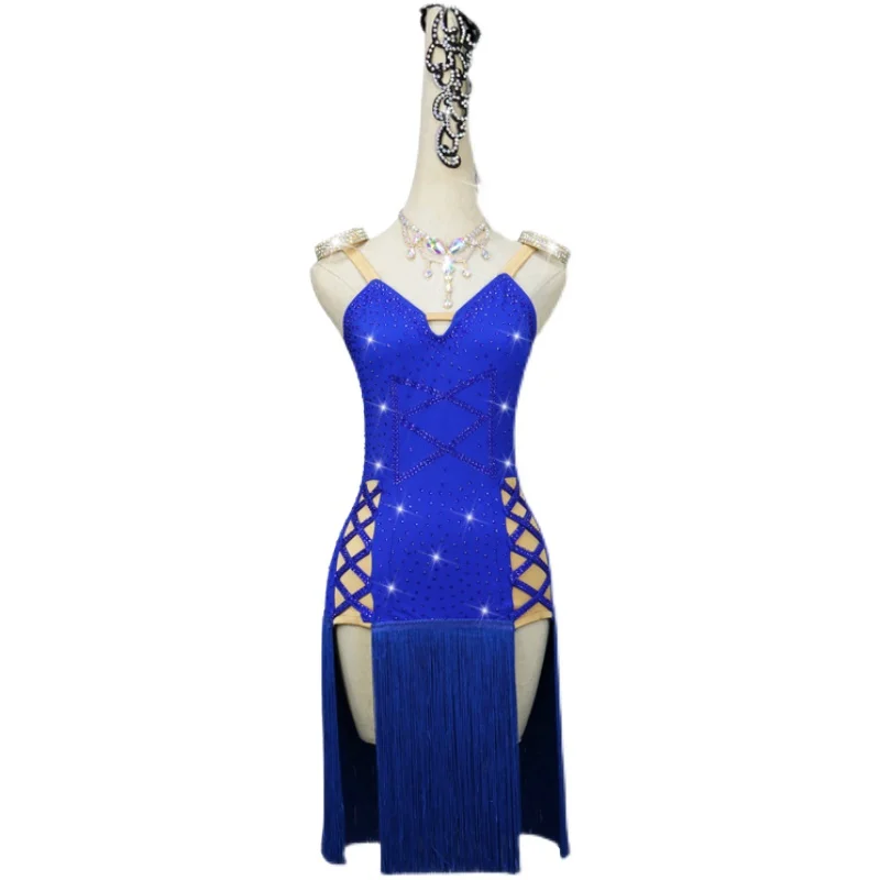 Summer Blue Latin Dance Dress Competition For Women Latin Dancing Skirt Tango Cha Cha Dance Costume Customize Children Clothing
Summer Blue Latin Dance Dress Competition For Women Latin Dancing Skirt Tango Cha Cha Dance Costume Customize Children Clothing