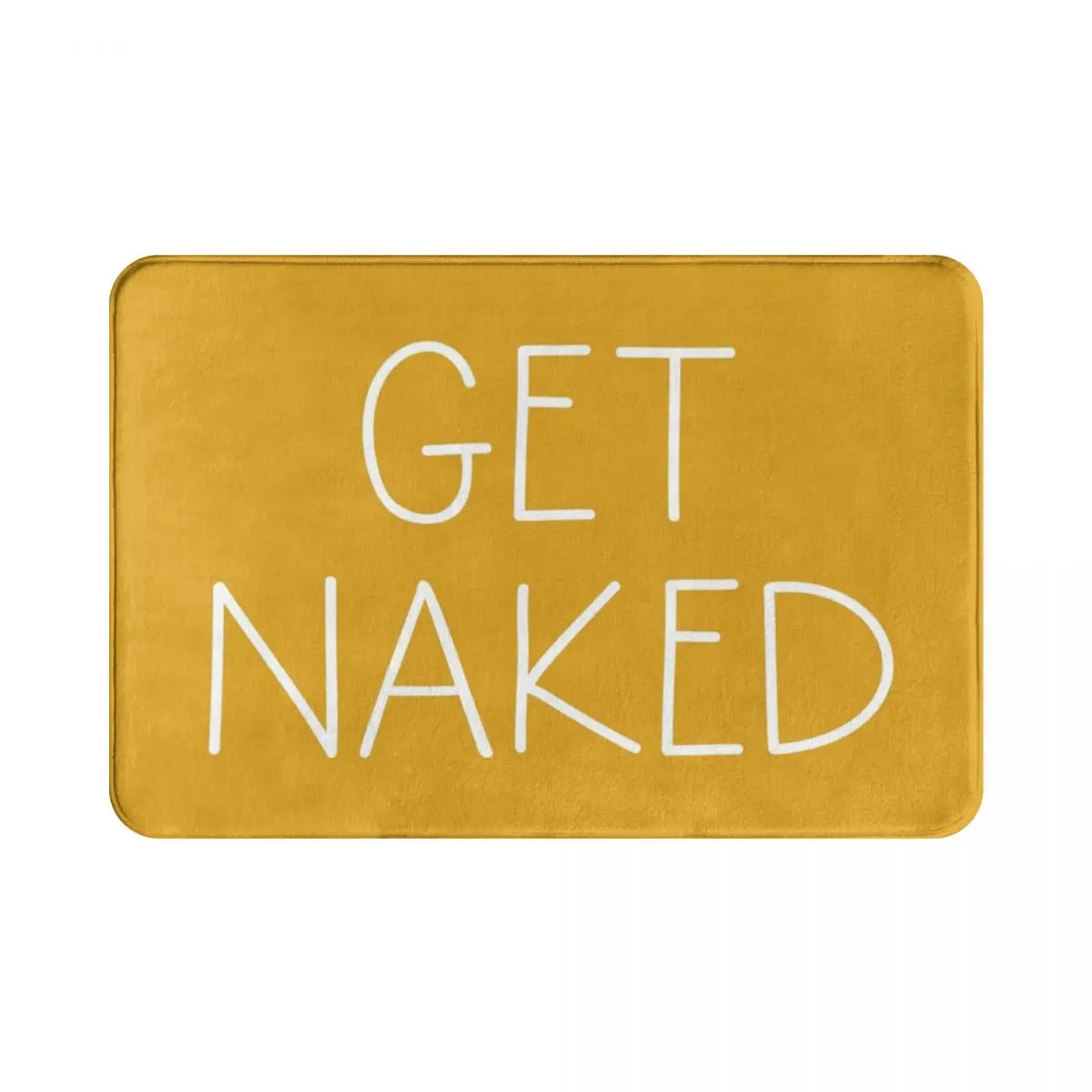 Get Naked Mustard Felpudo Alfombra De Poli Ster Antideslizante A Prueba De Agua Y Aceite Entrada