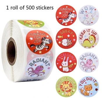 500Pcs/Roll Reward Stickers Cute Cartoon Animal Scrapbooking Paper for Students Motivation Teacher Encouragement Sticker
500Pcs/Roll Reward Stickers Cute Cartoon Animal Scrapbooking Paper for Students Motivation Teacher Encouragement Sticker