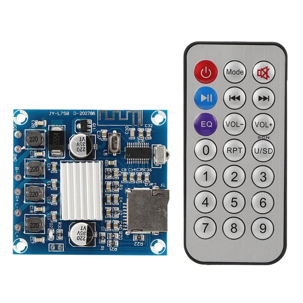 Digital Amplifier Board Module Dual Channel for Bluetooth Support Memory Card 15W+15W Amplifier Board Module
Digital Amplifier Board Module Dual Channel for Bluetooth Support Memory Card 15W+15W Amplifier Board Module