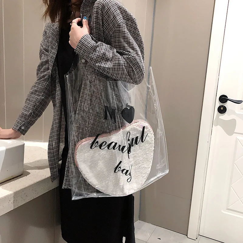 Ocean Large Capacity Transparent Jelly Bag Summer Baggage Girl Student Korean Edition Student Hand Bill Shoulder Bag Moisture
Ocean Large Capacity Transparent Jelly Bag Summer Baggage Girl Student Korean Edition Student Hand Bill Shoulder Bag Moisture
