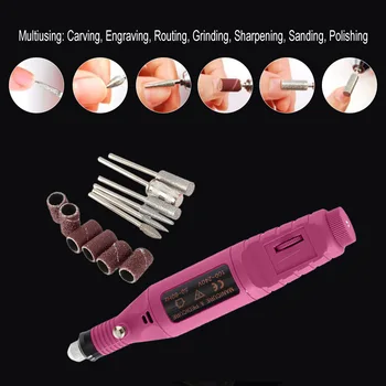 Professional Electric Nail Drill Machine Pen Shape with 6 Bits Manicure Tools Nail Art Drill Pen Tool Apparatus For Pedicure 
Professional Electric Nail Drill Machine Pen Shape with 6 Bits Manicure Tools Nail Art Drill Pen Tool Apparatus For Pedicure