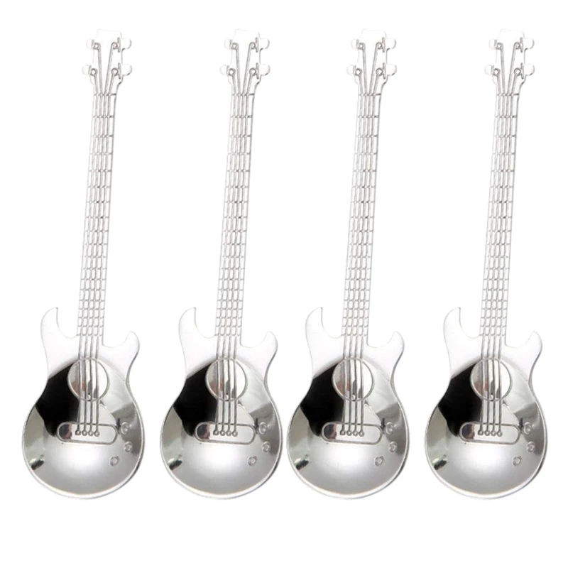 Guitar Coffee Teaspoons,4 Pcs Stainless Steel Musical Coffee Spoons Teaspoons Mixing Spoons Sugar Spoon(Silver)
Guitar Coffee Teaspoons,4 Pcs Stainless Steel Musical Coffee Spoons Teaspoons Mixing Spoons Sugar Spoon(Silver)