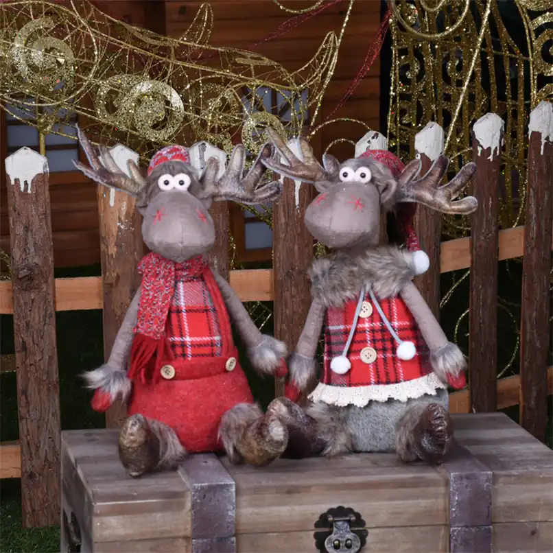 tree ornaments christmas elk decorations home office navidad