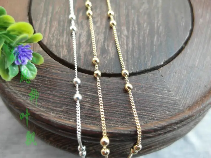 DIY Jewelry Accessories Encryption Fine Twisted Chain Double Bead Necklace Ball Chain Copper Gold Plated Silver Bracelets Neckla
DIY Jewelry Accessories Encryption Fine Twisted Chain Double Bead Necklace Ball Chain Copper Gold Plated Silver Bracelets Neckla