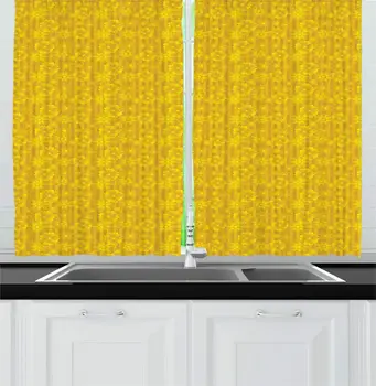 Dark Yellow Yellow Ombre Kitchen Curtains Colored Repeated Numerous Abstract Flowers Design Striped Backdrop Window Drapes
Dark Yellow Yellow Ombre Kitchen Curtains Colored Repeated Numerous Abstract Flowers Design Striped Backdrop Window Drapes