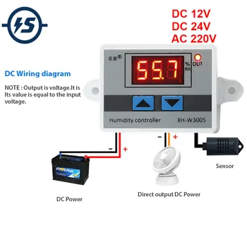Digital Humidity Controller Hygrometer Humidity Control Switch 0-99%RH Humidity Sensor Direct Output DC 12V 24V AC 220V XH-W3005
Digital Humidity Controller Hygrometer Humidity Control Switch 0-99%RH Humidity Sensor Direct Output DC 12V 24V AC 220V XH-W3005