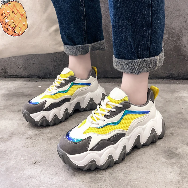 2020 Spring Chunky Platform Sneakers Women Shoes Ulzzang Fashion Designer Shoes Woman Breathable Comfy High Heel Sneaker Female
2020 Spring Chunky Platform Sneakers Women Shoes Ulzzang Fashion Designer Shoes Woman Breathable Comfy High Heel Sneaker Female