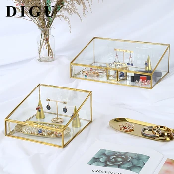 DIGU Europe Square Glass Box Cosmetic Jewelry Display Storage Clamshell Box Glass Serving Trays For Weddings
DIGU Europe Square Glass Box Cosmetic Jewelry Display Storage Clamshell Box Glass Serving Trays For Weddings