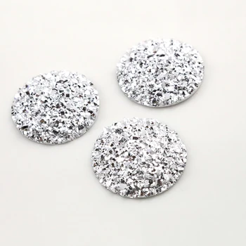 New Fashion 10pcs 25mm Silver Plated Colors Natural ore Style Flat back Resin Cabochons For Cameo Base accessories-Z4-17
New Fashion 10pcs 25mm Silver Plated Colors Natural ore Style Flat back Resin Cabochons For Cameo Base accessories-Z4-17