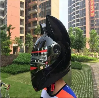 New motorcycle four seasons men and women anti-fog helmet off-road car horn cat that is fashionable earphone helmet 06
New motorcycle four seasons men and women anti-fog helmet off-road car horn cat that is fashionable earphone helmet 06