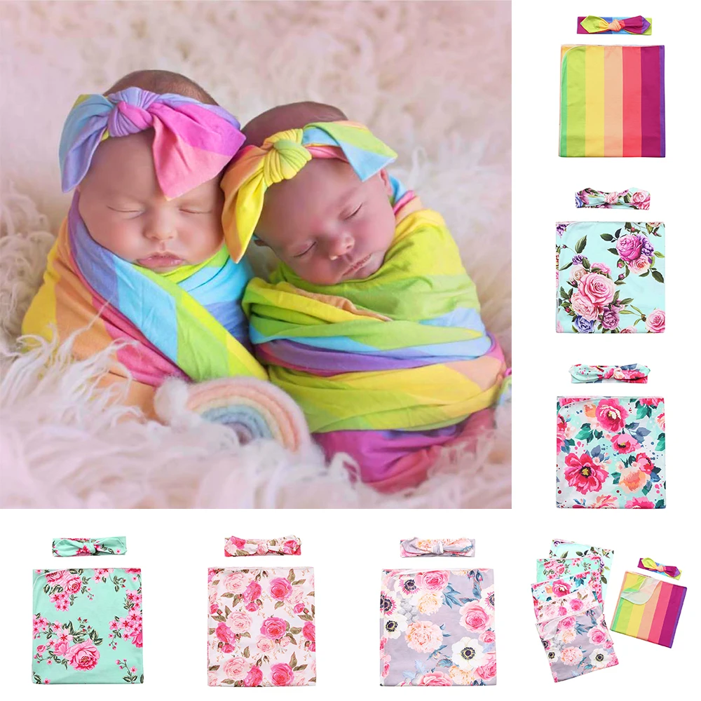 Newborn Baby Floral Swaddle Blanket Toddler Girl Boys Wrap Blanket Headband 2pcs Infant Baby Swaddle Blanket
Newborn Baby Floral Swaddle Blanket Toddler Girl Boys Wrap Blanket Headband 2pcs Infant Baby Swaddle Blanket