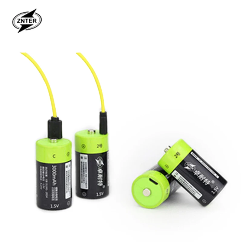 ZNTER 4pcs 1.5v Lithium li-polymer 3000mAh C size rechargeable battery USB C type Li-ion powerful battery + USB charging cable
ZNTER 4pcs 1.5v Lithium li-polymer 3000mAh C size rechargeable battery USB C type Li-ion powerful battery + USB charging cable