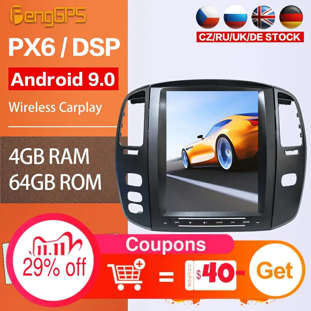 Автомобильный GPS-навигатор для Lexus LX470 2002-2007 Android радио Multimeida DVD-плеер Авто Стерео головное устройство сенсорный экран 6 ядер WIFI
Автомобильный GPS-навигатор для Lexus LX470 2002-2007 Android радио Multimeida DVD-плеер Авто Стерео головное устройство сенсорный экран 6 ядер WIFI