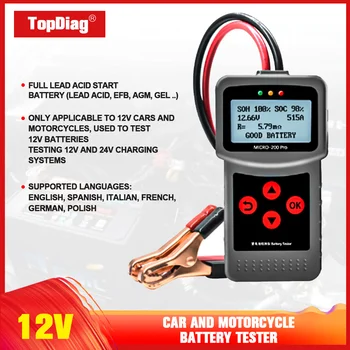 New Motorcycle Battery Tester Diagnostic Motorbike Analyzer Lancol 12V MICRO-200 Pro Automotive Voltage Test Alternator Tester
New Motorcycle Battery Tester Diagnostic Motorbike Analyzer Lancol 12V MICRO-200 Pro Automotive Voltage Test Alternator Tester