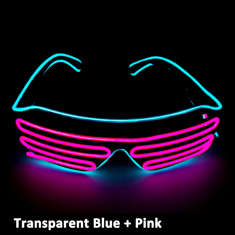 

Luminous EL Wire Shutter Glasses Light Up Music Dance Performace Glowing Decorative glasses For Nightclub Dance
